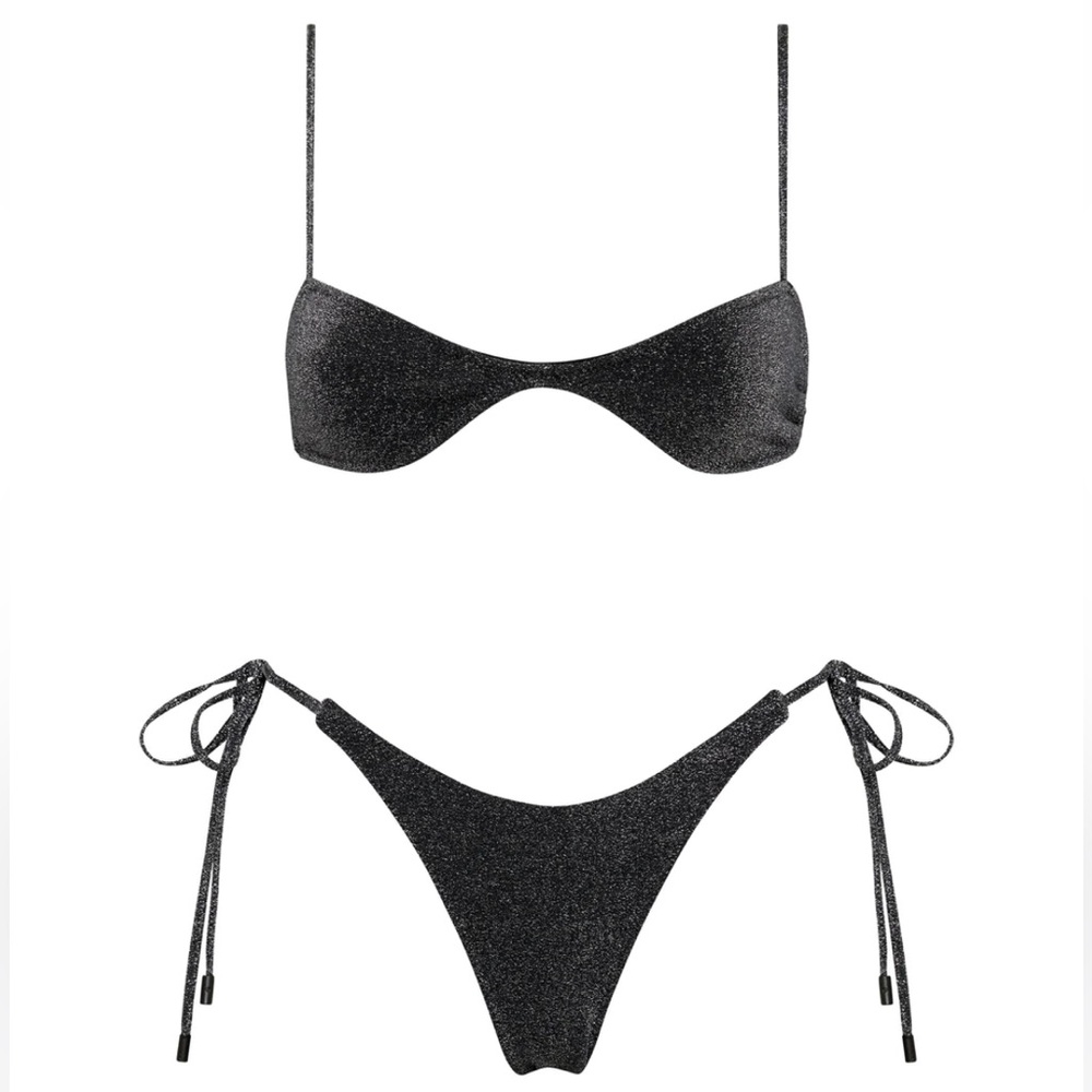 Triangl Swimwear Black Sparkly Bikini Set